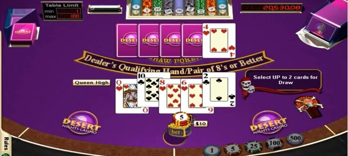 Online Caribbean Draw Poker