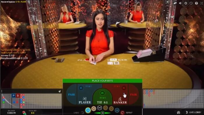 Online Live Dealer Baccarat