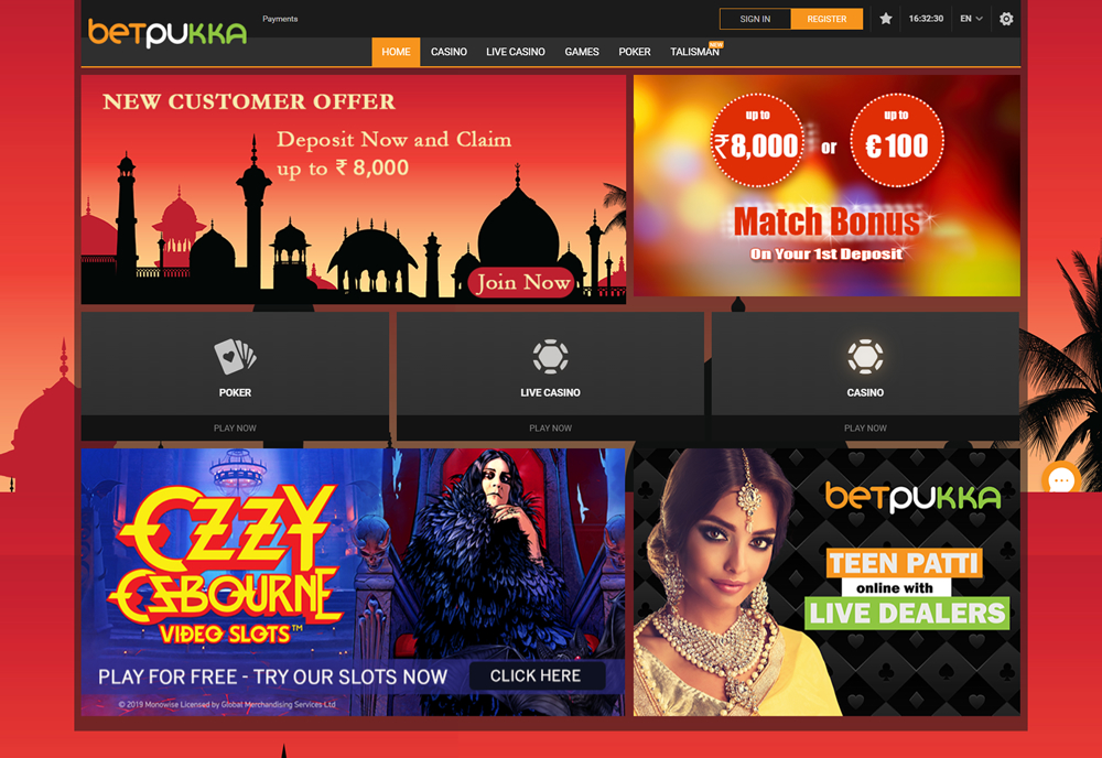 Betpukka casino homepage