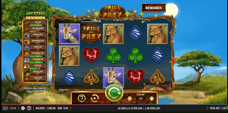 Pride and Prey by Red7Mobile casino games