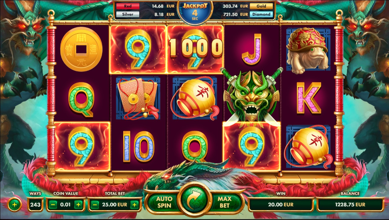 NetGame Entertainment Magic Dragons slot game