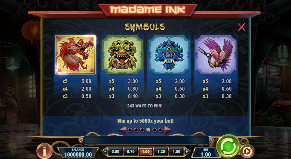 Madame Ink Payouts