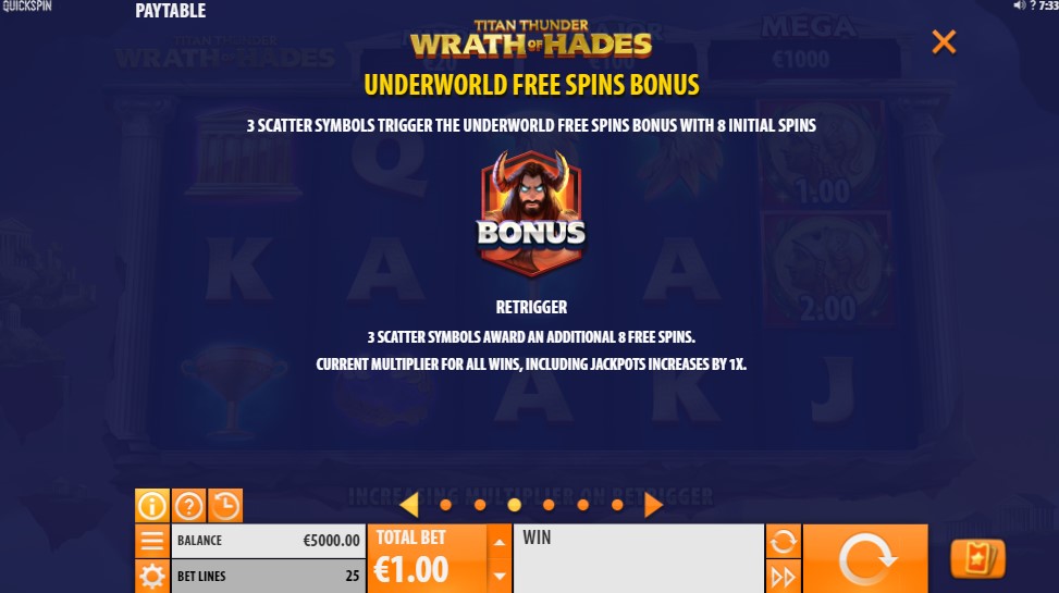 Wrath of Hades Free Spins