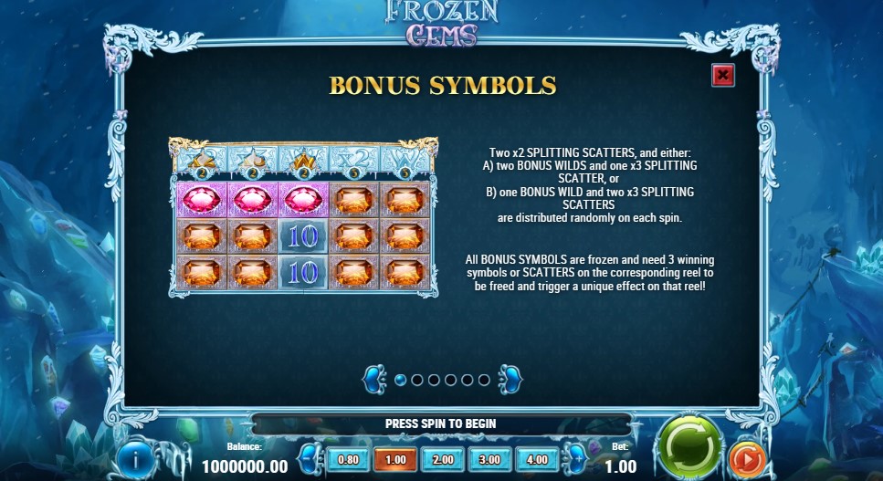 Frozen Gems Bonus Symbols