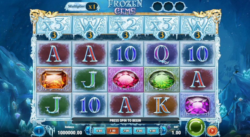 Frozen Gems Main Screen