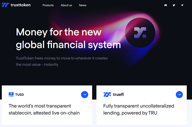 TrueUSD website