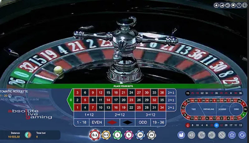 absolut live gaming roulette