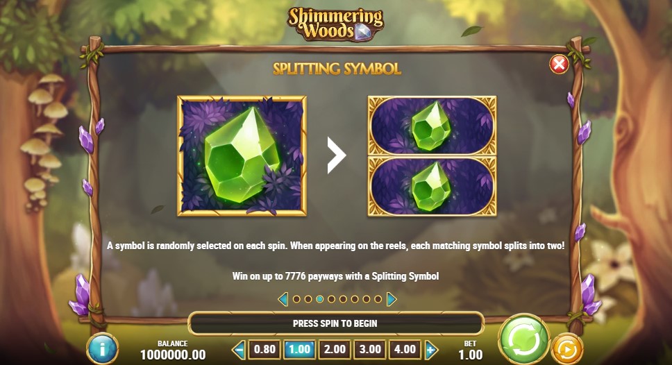 Shimmering Woods Splitting Symbols