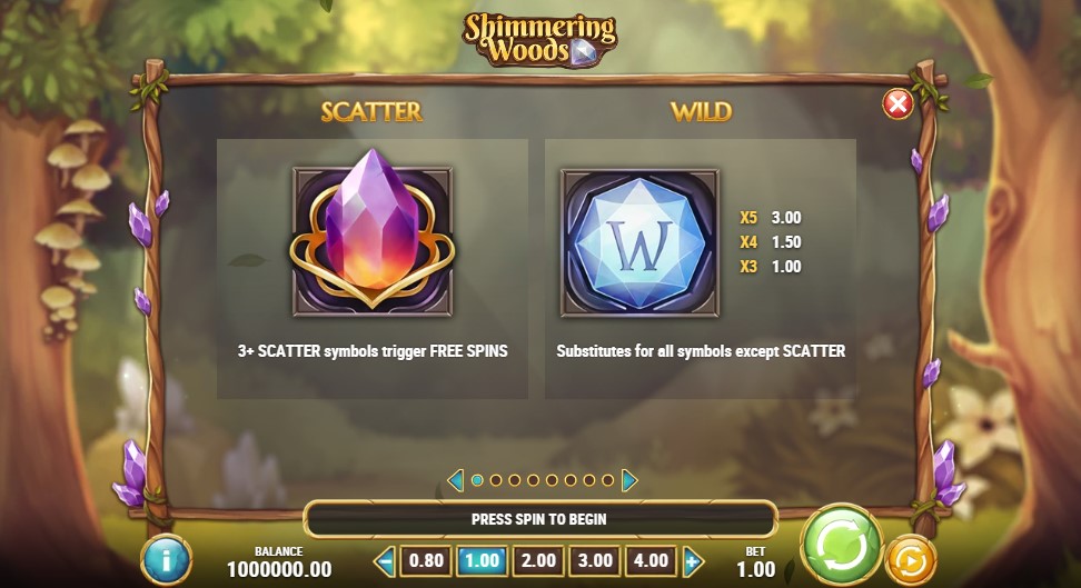 Shimmering Woods Wild Symbols