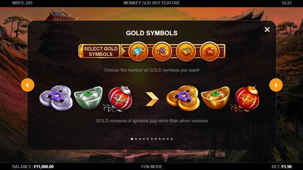 Monkey God Gold Symbols