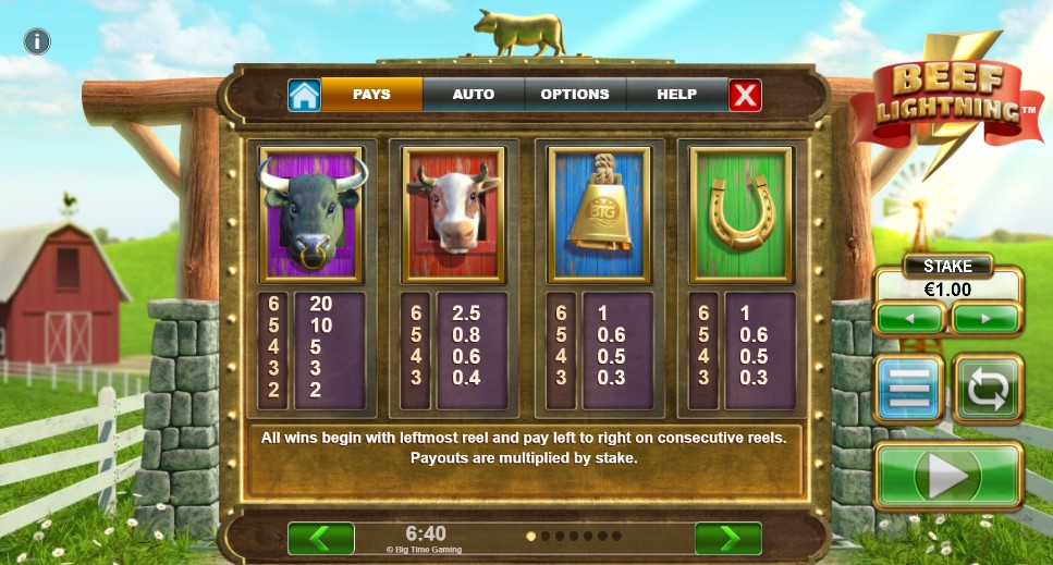 Beef Lightning Payouts