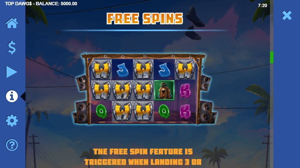 Top Dawgs Free Spins