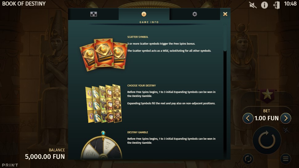 Book of Destiny Bonus Features