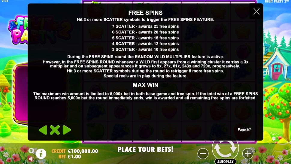 Fruit Party 2 Free Spins