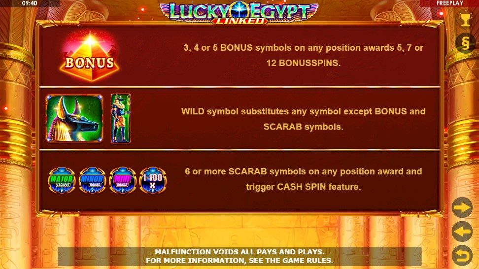 Lucky Egypt Special Symbols