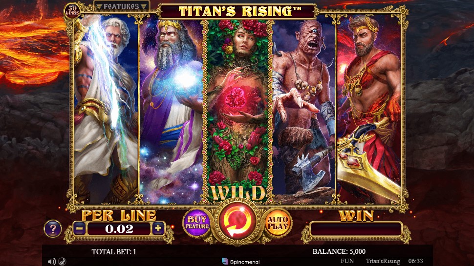 Titan's Rising Main Screen