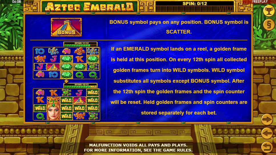 Aztec Emerald Wild Feature