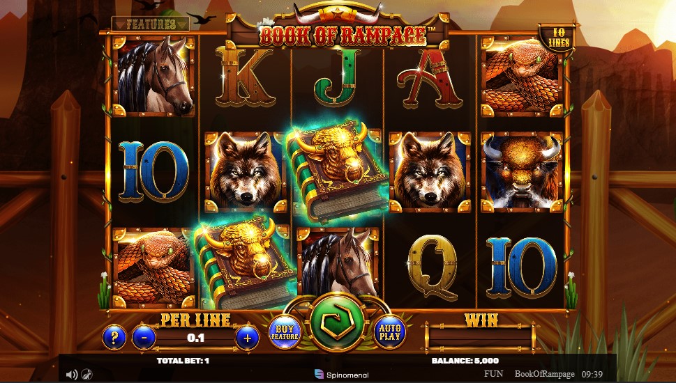 Book of Rampage Main Screen