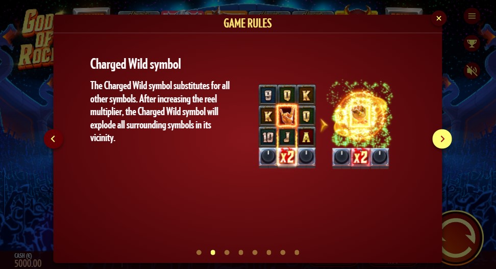 Gods of Rock Charged Wild Symbol