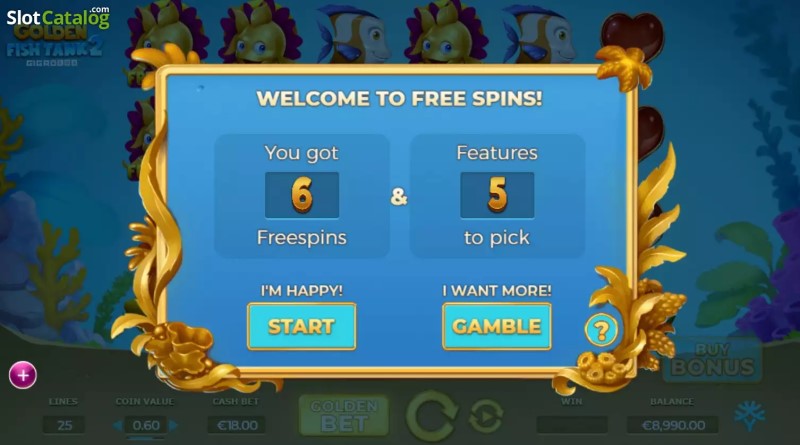 Golden Fish Tank 2 Gigablox Free Spins