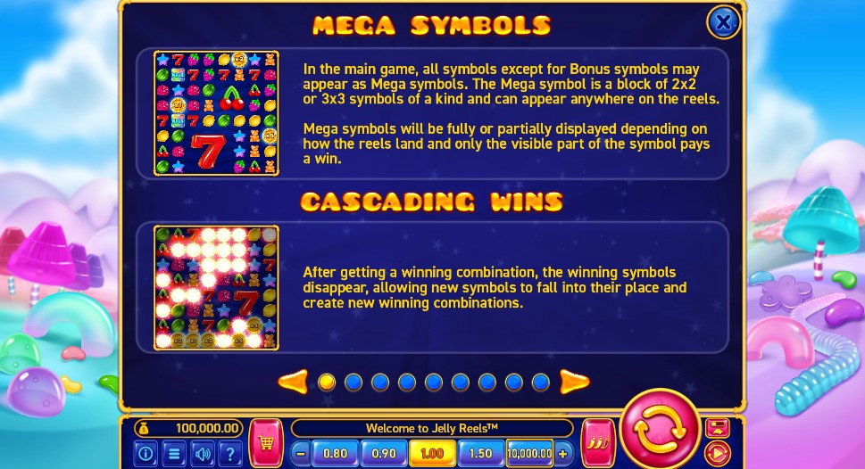 Jelly Reels Mega Symbols and Cascades