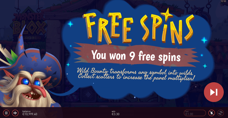 Monster Blox Gigablox Free Spins
