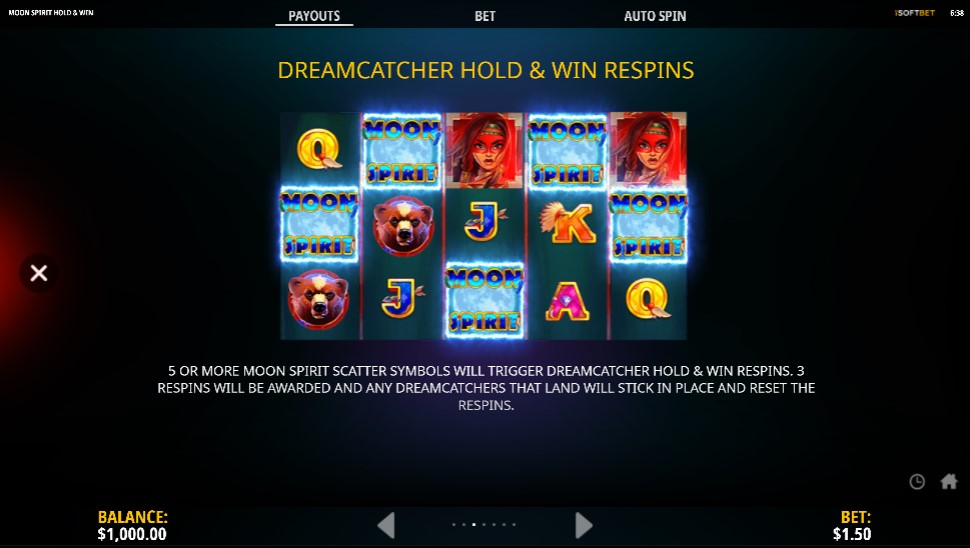 Moon Spirit Dreamcatcher Hold and Win