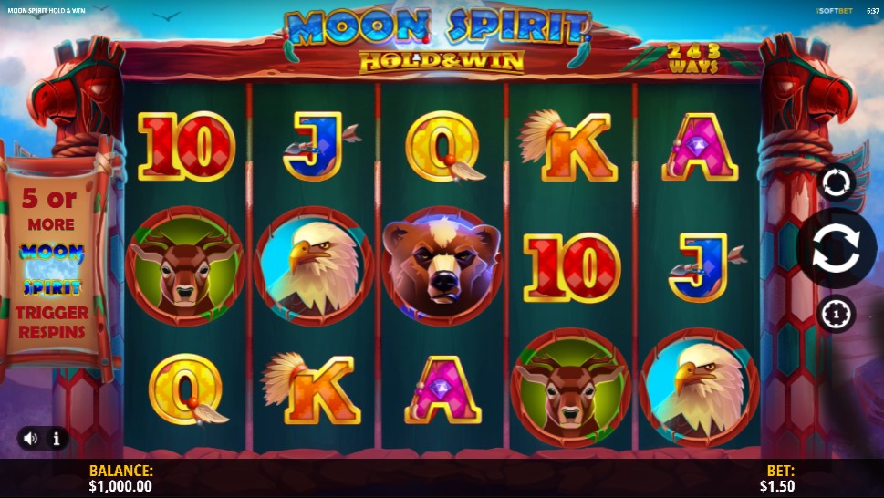 Moon Spirit Main Screen