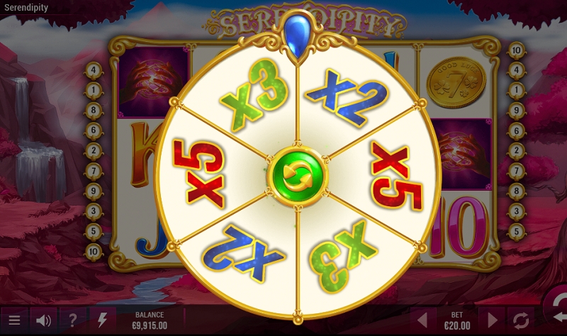 Serendipity multiplier wheel of fortune