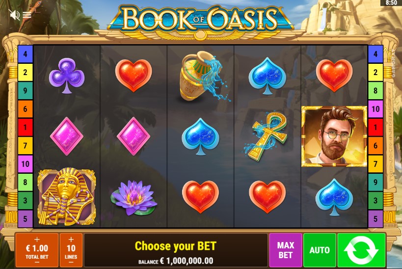 Book of Oasis Main Screen