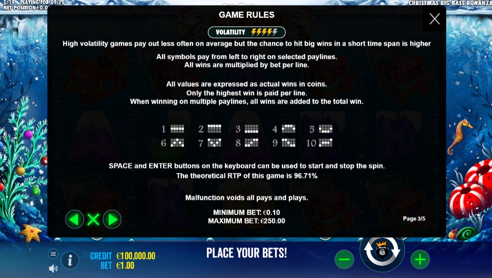 Christmas Big Bass Bonanza Game Rules
