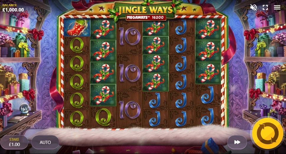 Jingle Ways Megaways Main Screen