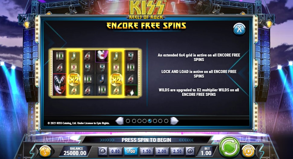 Kiss Reels of Rock Free Spins