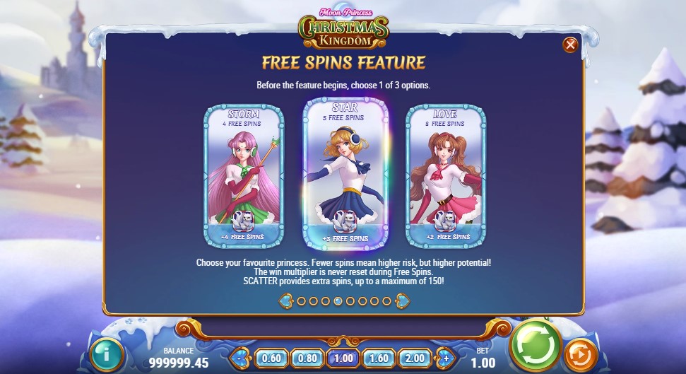 Moon Princess Christmas Kingdom Free Spins