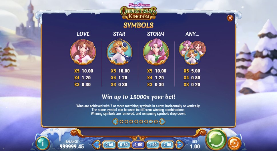 Moon Princess Christmas Kingdom Payouts