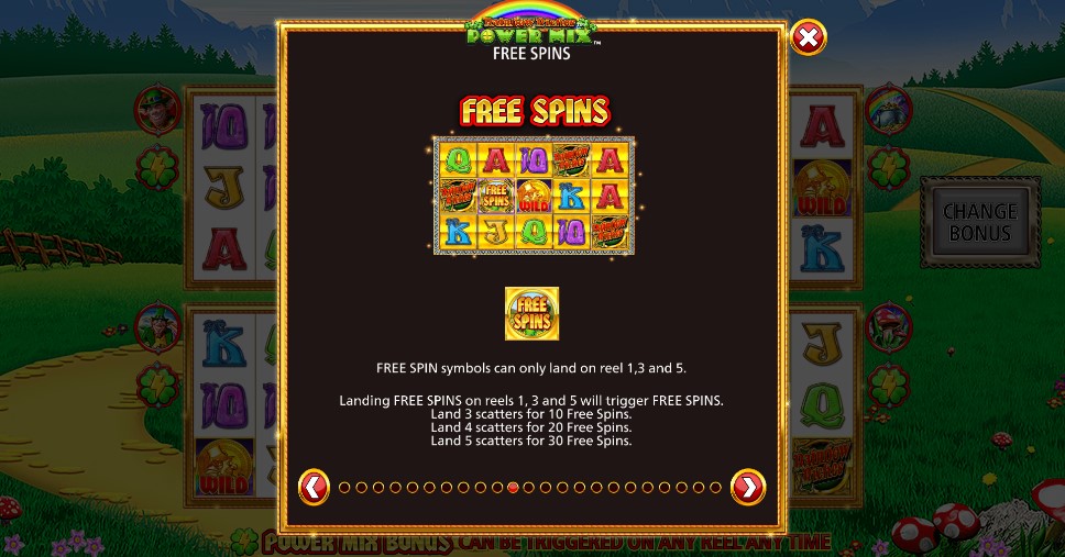 Rainbow Riches Power Mix Free Spins