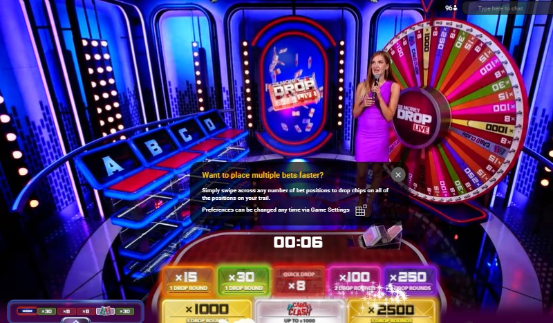 Money Drop Live card clash