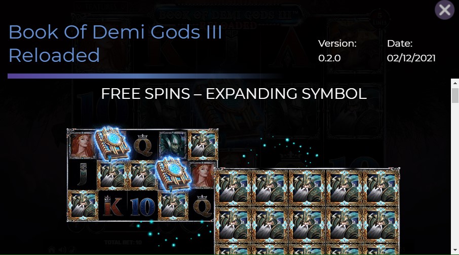 Book of Demi Gods III Reloaded Free Spins