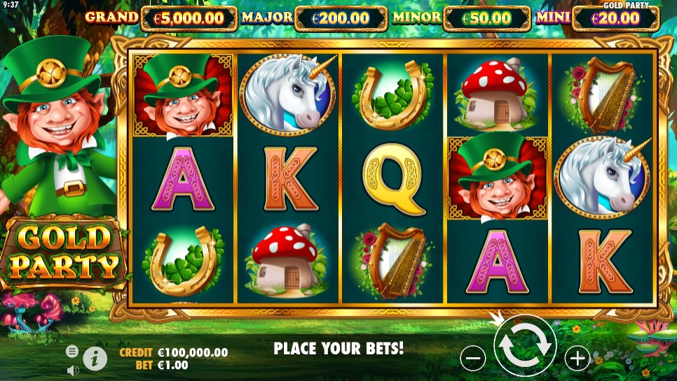 Gold Party Main Screen