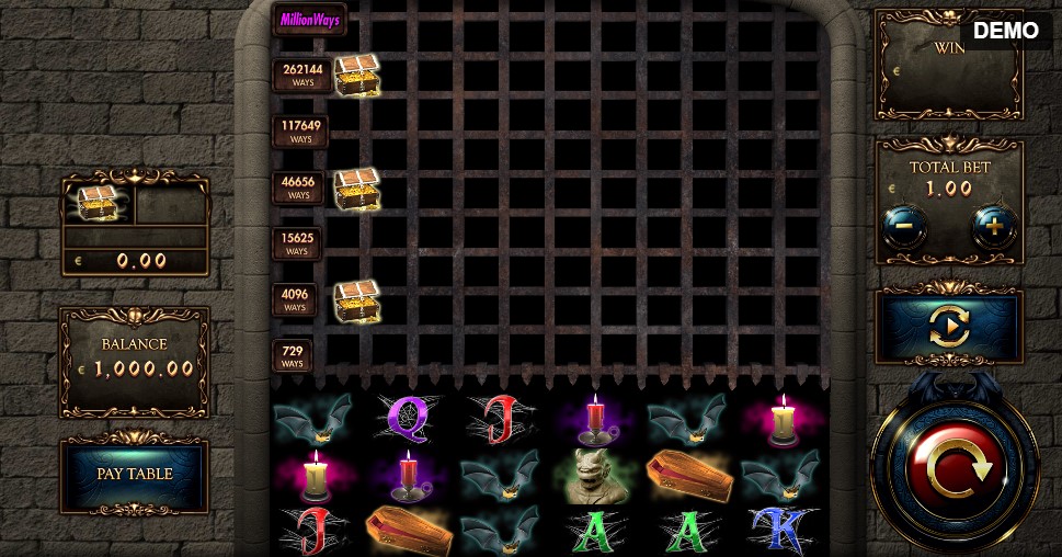 Million Dracula 2 Main Screen