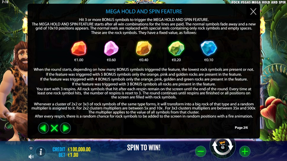 Rock Vegas Mega Hold and Spin