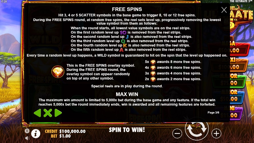 The Ultimate 5 Free Spins