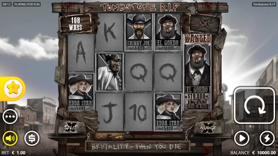 Tombstone RIP Main Screen