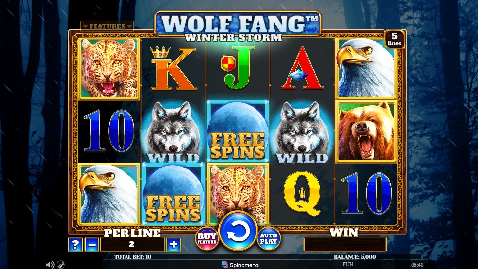 Wolf Fang Winter Storm Main Screen