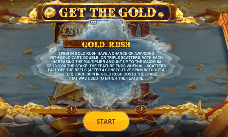 Get The Gold InfiniReels does not have free spins