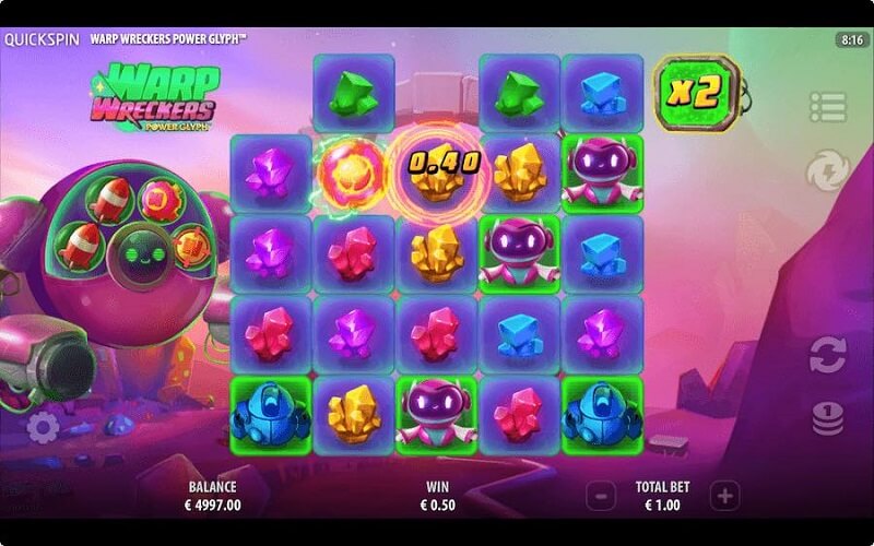 Warp Wreckers Power Glyph slot layout