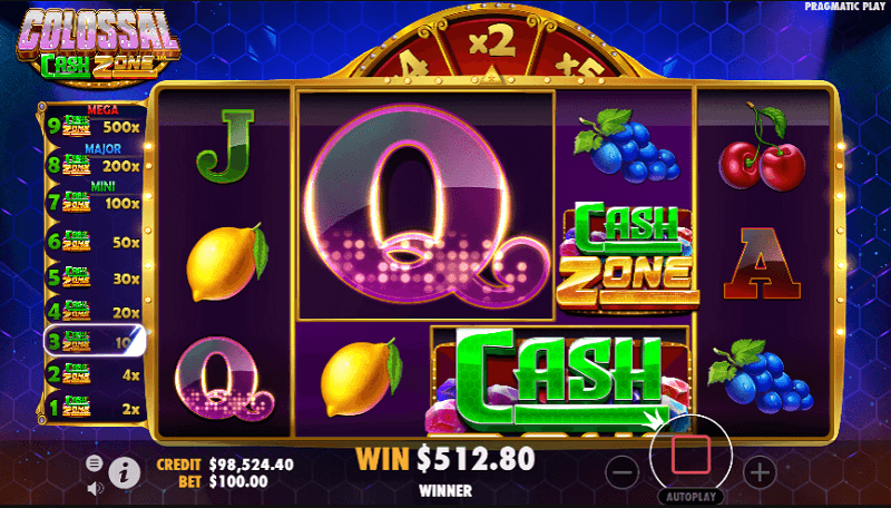 Colossal Cash Zone symbols