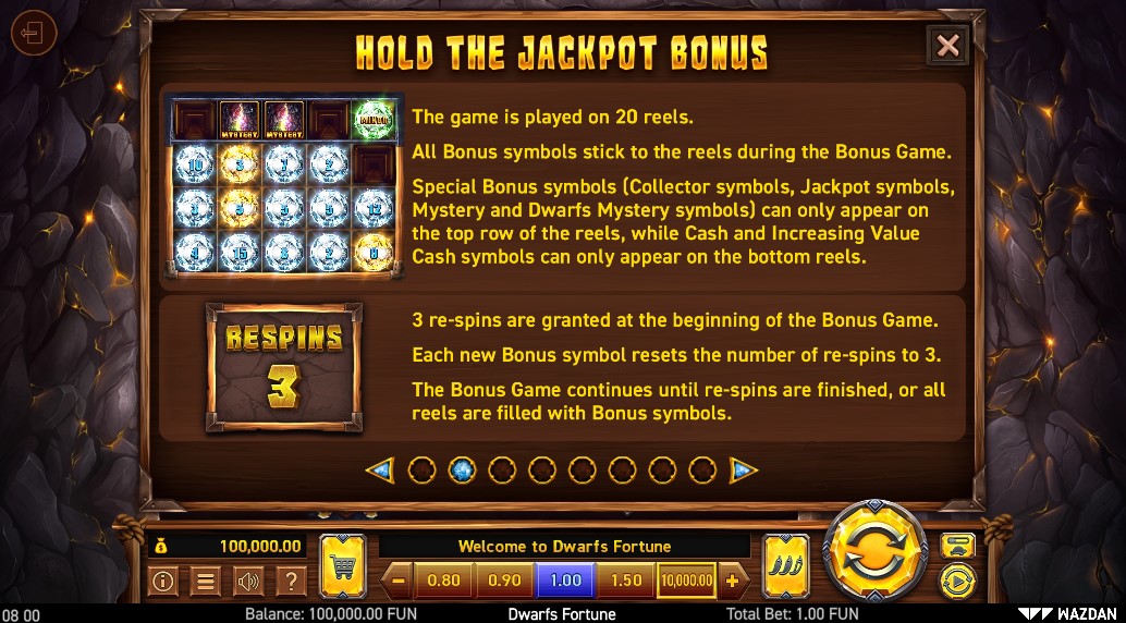 Dwarfs Fortune Hold the Jackpot Bonus Round