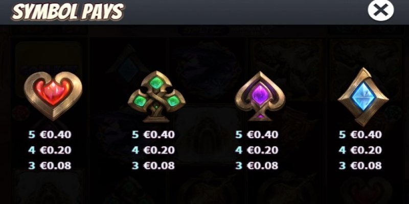 Rise of the Valkyrie Splitz paytable 1