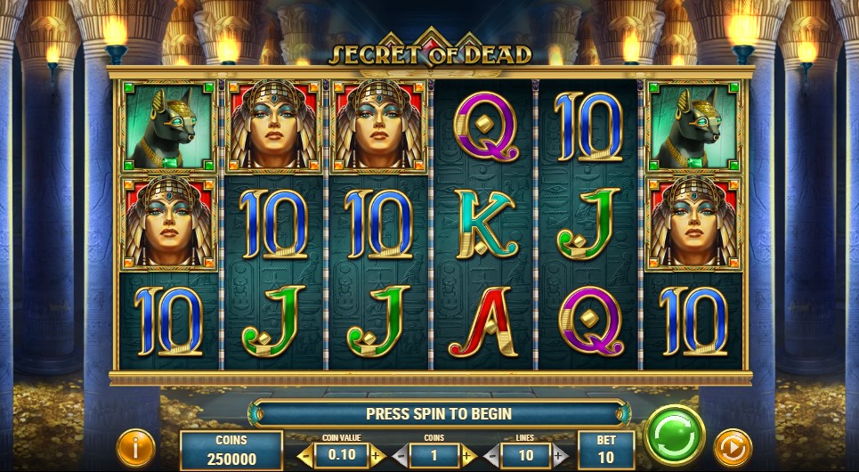 Secret of Dead Main Screen